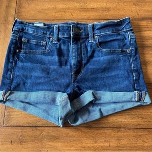 American Eagle High Rise Shortie Denim Shorts 6 Like New